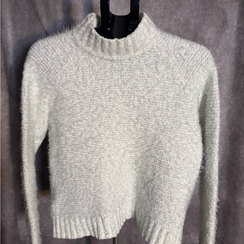 Lou & Grey Soft Cream Turtleneck Sweater